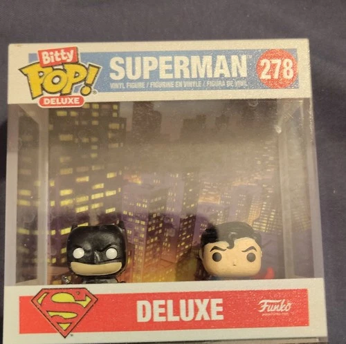 Funko Bitty Pop! Deluxe Superman & Batman Vinyl Figure Set DC Super Heroes 278