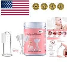 Baby Tongue Cleaner, 42Pcs Disposable Infant Toothbrush, Gauze Gum Cleaner Ba...