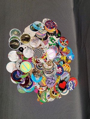 100+ Pogs + Pog Tube 1990s Retro Nostalgia! Pog Game Collection - Tacobell & etc