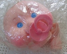 Vintage ZIM'S 4.5-5" BABY PACIFIER HANDS DOLL HEAD BLUE EYES BRAND NEW/SEALED