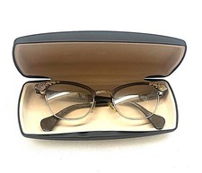 Vintage Rose Rimmed Eye Glasses with Case - 5 1/4" - 1/10th 12Kt GF