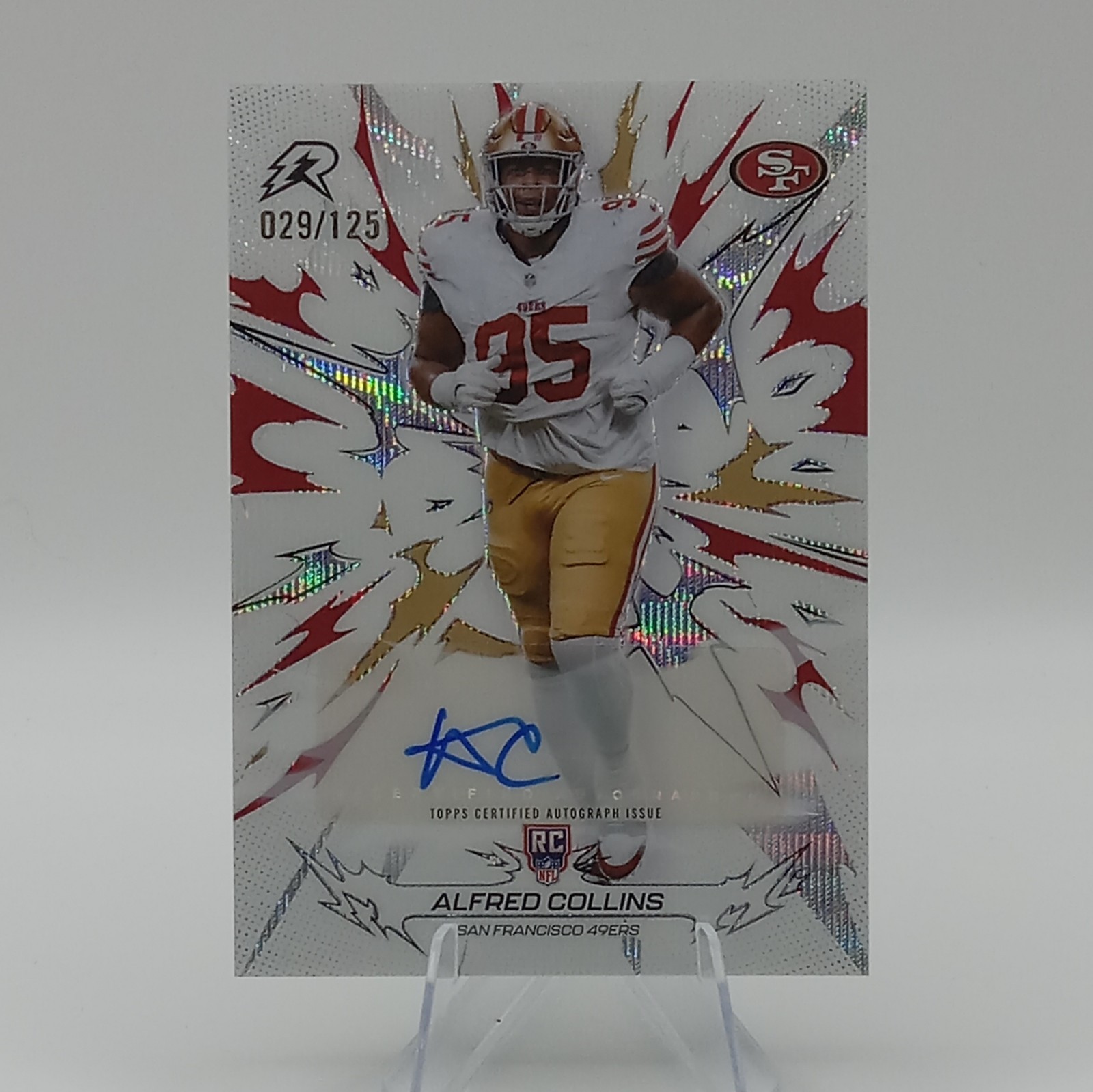 2025 Topps Resurgence Rookies Alfred Collins (RC) Auto White Surge /125 #186
