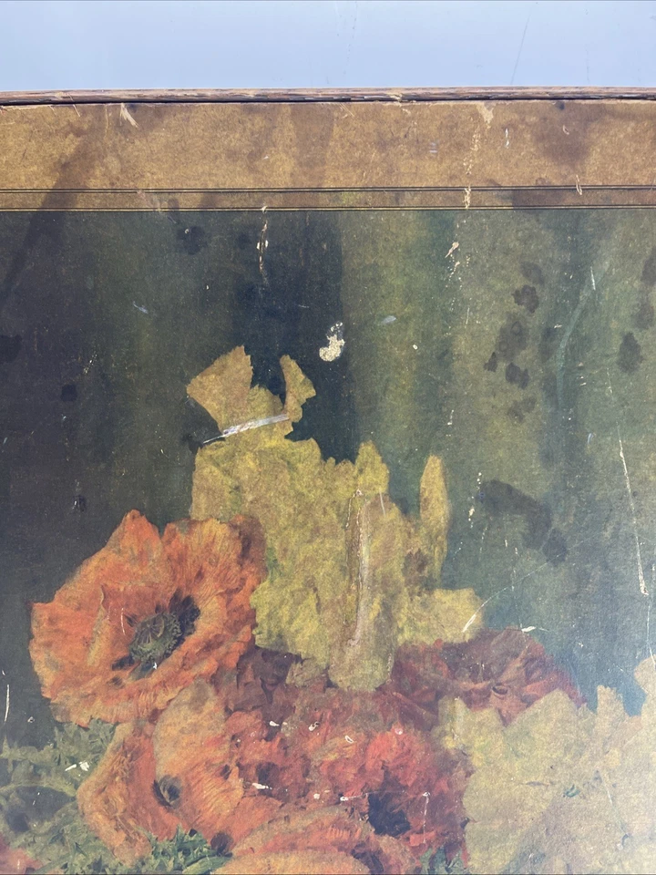 Vintage 1920s Folding Tilting Bridge/Card Game Table Painted Lithograph Topped - Image 3 of 4