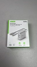 Belkin BoostCharge 24W Dual USB-A Charger w/ 5ft USB-C to USB-A Cable