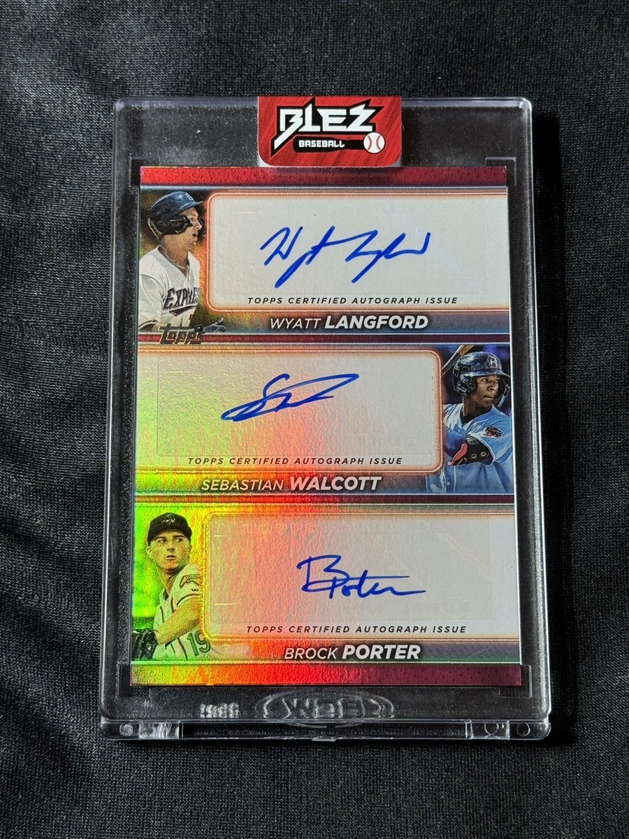 2024 Topps Pro Debut Wyatt Langford/Sebastian Walcott/Brock Porter 