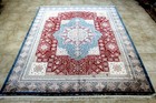 8X10 BREATHTAKING 1200+KPSI HIGH QLTY POWER LOOMED ALL SILK TABRIZZ TURKISH RUG — photo 1