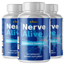 Nerve Alive- Brain  Nerve Support- 3 Bottles- 180 Capsules