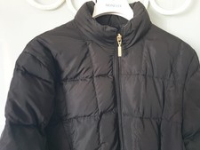 Moncler Piumino Lungo Donna Microfibra Trapuntato Collo Alto Sagomato Nero M
