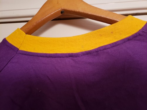 LSU Tigers Purple Death Valley Bayou Bengals Men's XL Half Sleeve T-Shirt READ - Picture 7 of 8