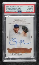 2018 Panini Flawless Signatures Gold 2/10 Clayton Kershaw PSA 9 MINT Auto q4j