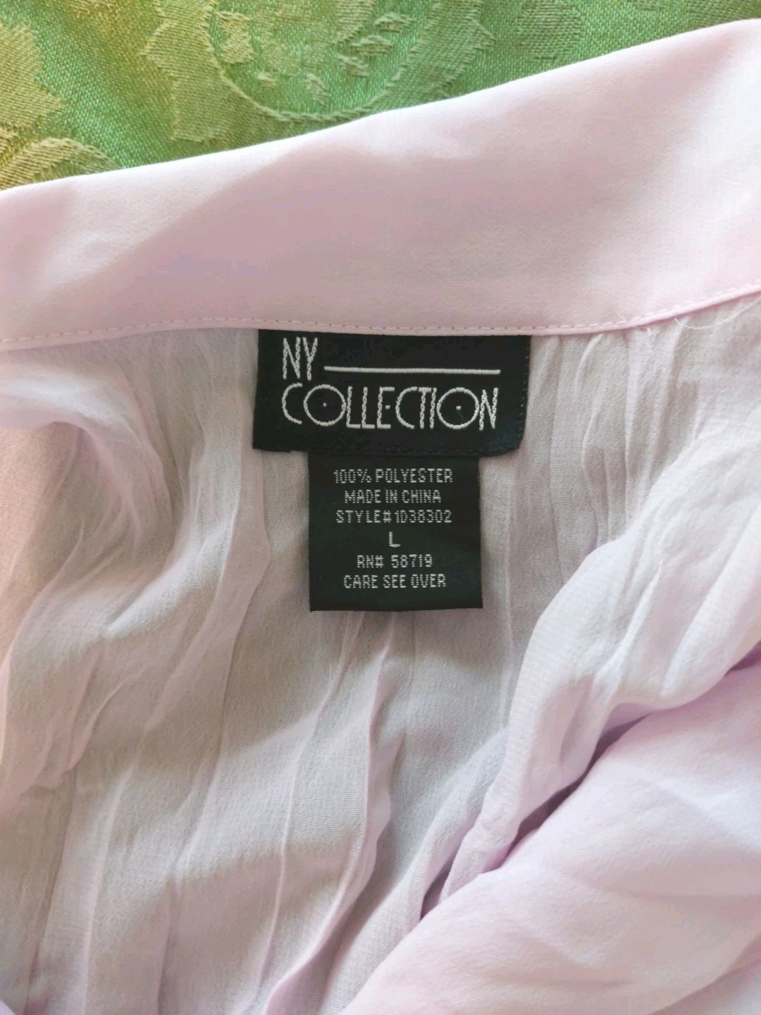 NY Collection LARGE Ruffled Button-Down Blouse La… - image 7