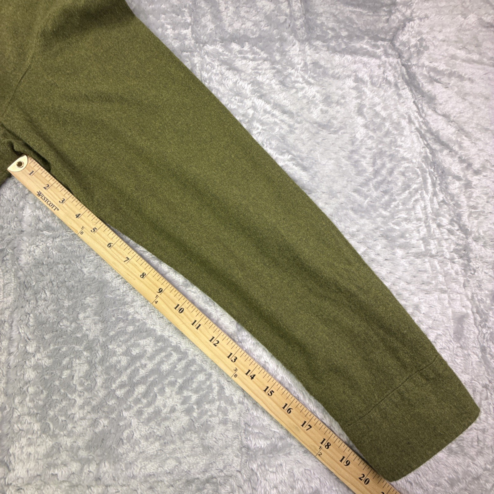 BRIXTON Button Up Flannel Shirt Solid Green Mens … - image 12