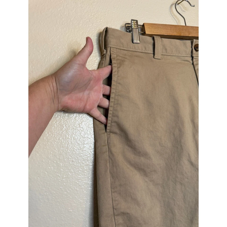 Shorts J.Crew masculino 31 bronzeado 9" costura interna cáqui ajuste clássico chino preppy golfe caminhadas - Imagem 4 de 4