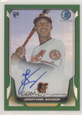 2014 Bowman Rookie Chrome Green Refractor 10/20 Jonathan Schoop Auto s3g