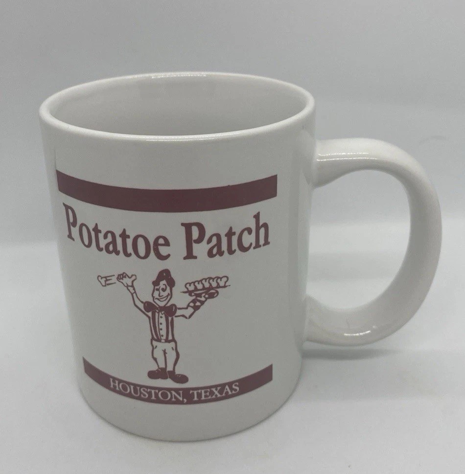 Vintage Potatoe Patch Coffe Mug Houston Texas 12 Oz