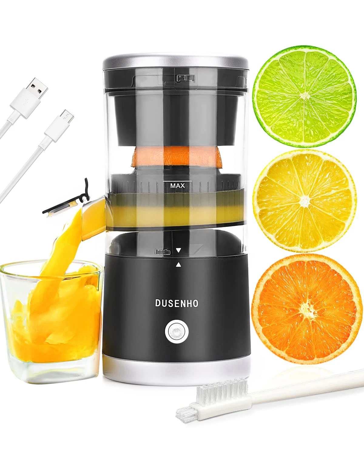 Electric Juicer Rechargeable - Citrus Juicer Machines with USB and Cleaning