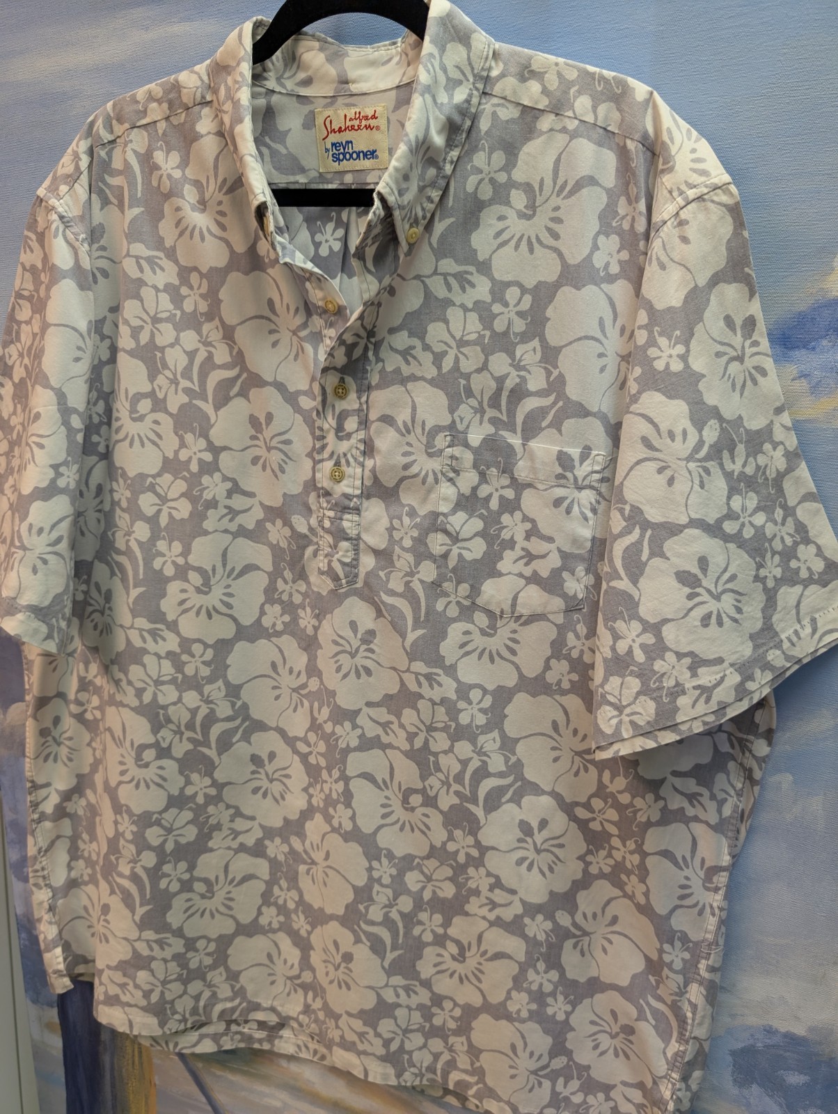 Alfred Shakeen By Reyn Spooner 2XL Reverse Printed Popover Hawaiian Shirt