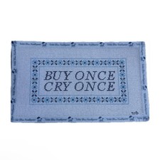 Buy Once Cry Once Hand Painted Needlepoint canvas Wild Blue Needlepoint