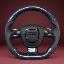 Audi A4a5a6 Forged Carbon Fiber Flat Bottom Steering Wheel S-line Sport