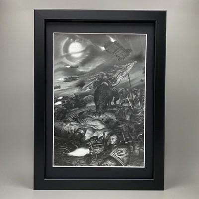 Raum Wölfe Gerahmt Kunst Raum Marines Astartes Wolf Adrian Smith Warhammer 40K