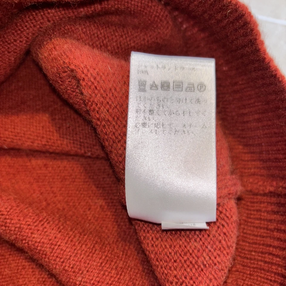 Pendleton Jumper Mens XL 100% Shetland Wool Knit Sweater Pullover Burnt Orange - Image 4 of 4