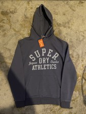 Image of BNWT Superdry Athletics Grey Hoodie Mens Original Size Medium RRP £55