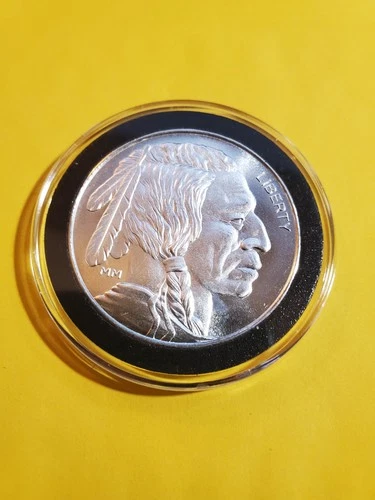 1 Oz Buffalo Silver Round .999 Fine Silver Bullion 1 Troy Ounce Indian