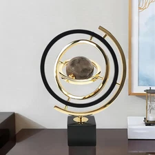 Homary Modern Abstract Art Decoration Metal Globe Ornament Sculpture Decor with