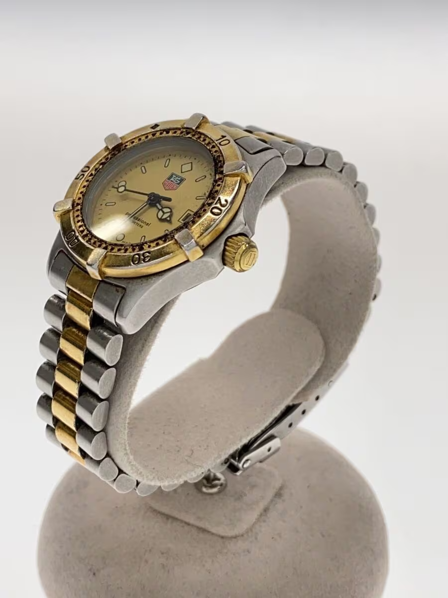 TAG Heuer Quartz Watch Gold Silver Authentic Women H:1.26” W:1.18