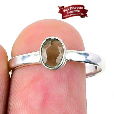 Grüner Turmalin Edelstein 925 massiv Silber Frau Statement Ring Schmuck Gr. 9,5
