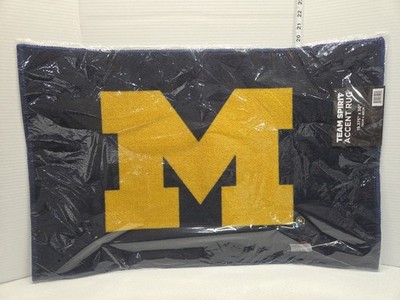 Michigan Wolverines NCAA Team Spirit Accent Rug Bath Mat Maize Blue 19.3  X 30 