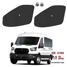 Front Side Window Sun Shade with Silver  Black-Fit 2015-2024 Ford Transit