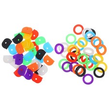 64pcs Reusable Key Caps Elastic Key Covers Caps Key Identifiers Caps Portable