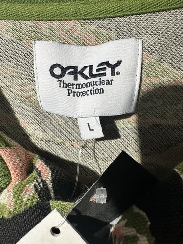 NWT Oakley Polo Logo *READ SIZE* Thermonuclear Protection Tiger Camouflage Pique - 第 3/13 張圖片