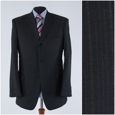 Mens Vintage Blazer 44R UK Size SARAR Striped Brown REDA Wool Sport Coat Jacket