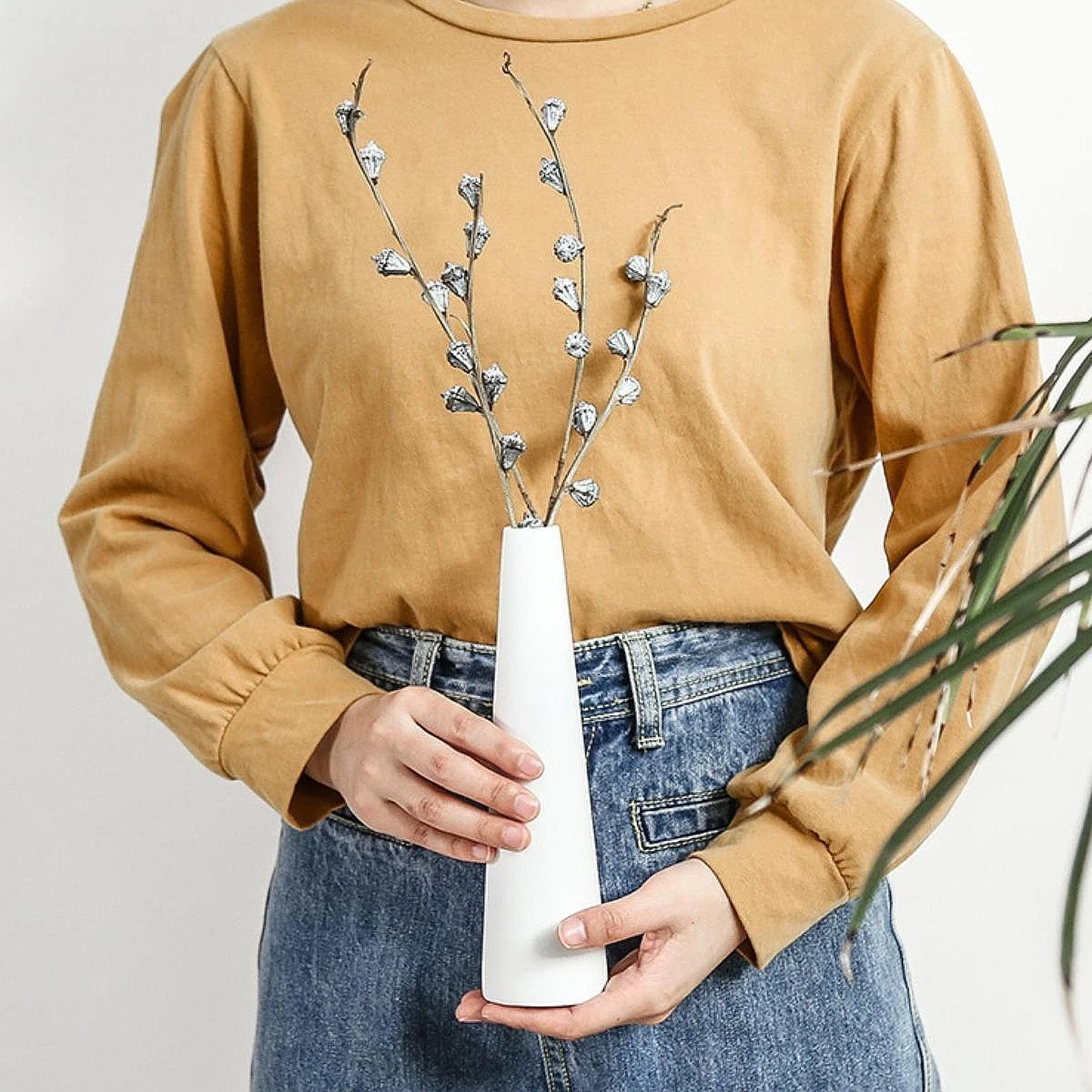Ceramic Flower Vase Flower Arrangement Modern Vase