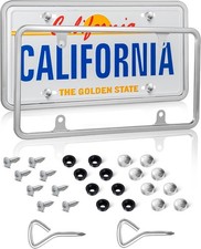 2pcs Chrome Polished Mirror License Plate Frame Holder 12x6 For Nissan Altima