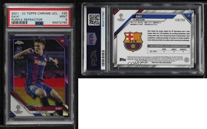 2021-22 Topps Chrome UCL Purple Refractor /250 Gavi #25 PSA 9 MINT Rookie RC