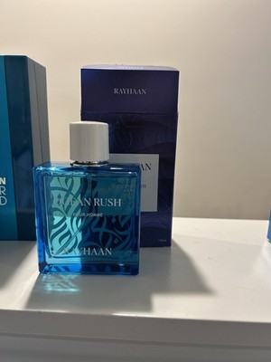 Rayhaan Ocean Rush Eau de Parfum EDP Spray for Men 3.4 oz / 100 ml - New
