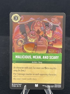 Disney Lorcana-Whispers in the Well-Malicious, Mean, and Scary-#97-Base -NM