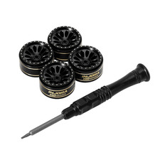 Injora 0.7 D19 Ripple Black Coating Brass Beadlock Wheels For 130 Axial Scx30 Injora 0.7 D19 Ripple Black Coating Brass Beadlock Wheels For 130 Axial Scx30