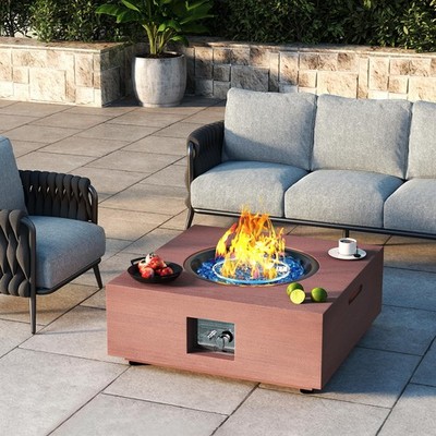28 Inch Fire Pit Table Propane Fire Pit 40,000btu Gas Fire Pits for Outdoor O...