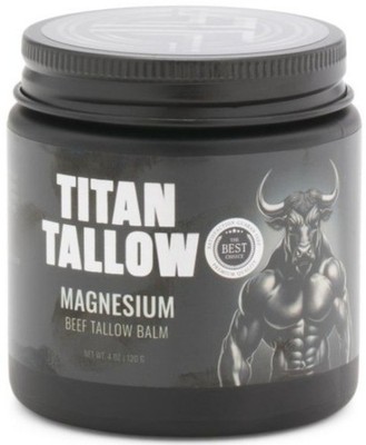 TITAN TALLOW Unscented Beef Tallow Balm With Magnesium for Skin, Muscles, Sleep