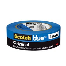 3M 2090 Painter's Tape, 1 7/16 In W X 60 Yd L, 5.4 Mil Thick, Blue, Scotch Blue