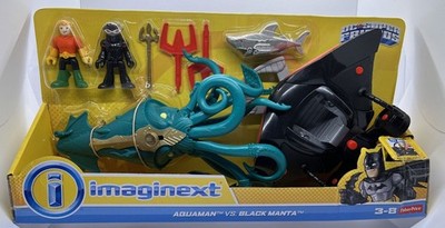 Imaginext Aquaman Black Manta Playset DC Super Friends Robo Shark