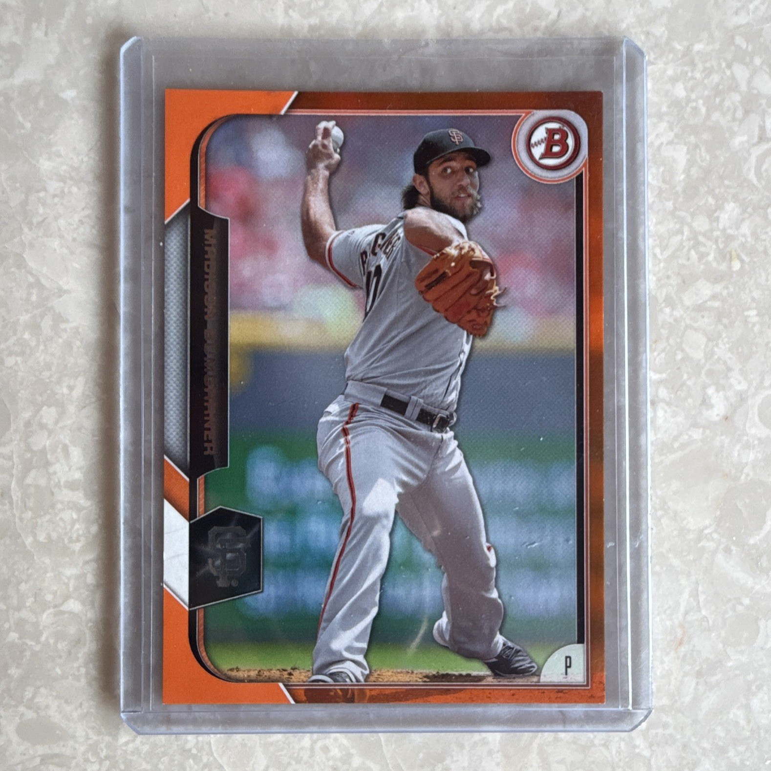 Madison Bumgarner 2015 Bowman Orange Border 8/25