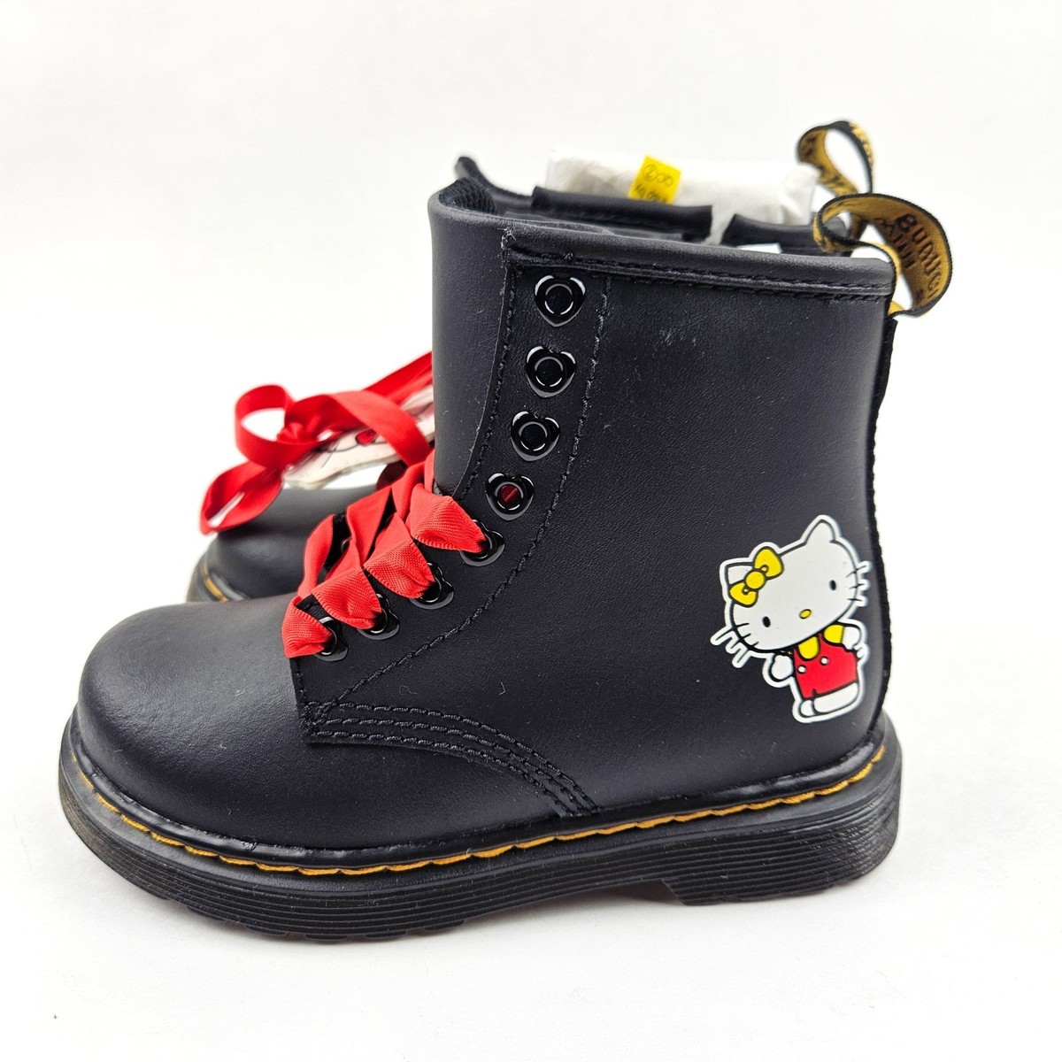 Dr. Martens Toddler 1460 Hello Kitty Black Leather Boots • Size US