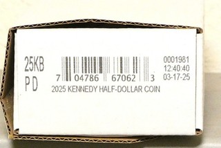 2025 P D Kennedy Half Dollar 2 Roll Set 40 Coins US Mint Sealed Box 25KB
