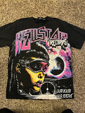 HELLSTAR Men s S Black Graphic Print Logo Cre...