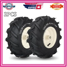 13x5.00-6 Tiller Tire Wheel 1" Axle 3-1/8" Hub Super Lug Tractor Trencher